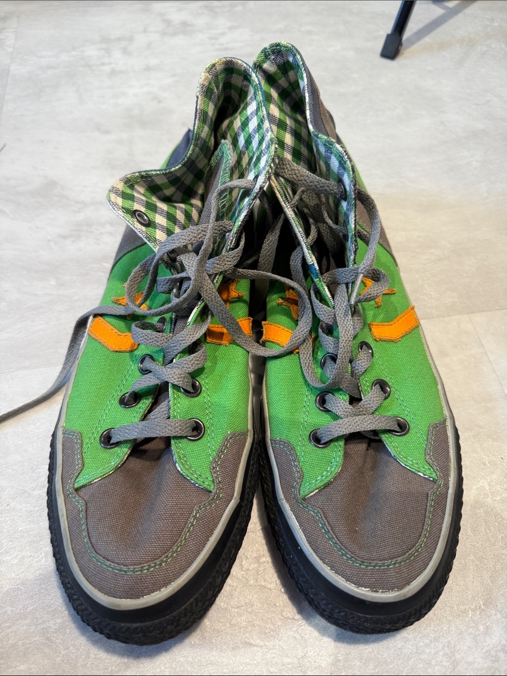 Converse x John Varvatos Chuck Taylor Fold Down High Top Men’s 10 Green Plaid